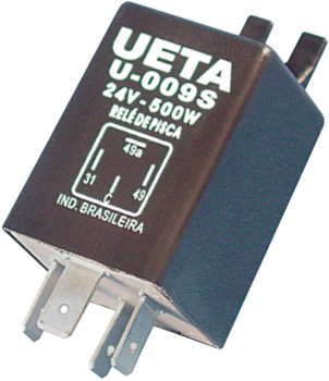 RELE PISCA ALTA POTÊNCIA 4 TERMINAIS 24V 500W COM CANTONEIRA - UNIVERSAL - U 009S